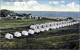 Old postcard of Tent City