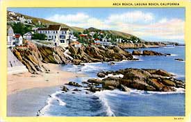 Postcard of Arch beach