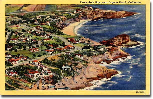 Three Arch Bay - 1932 postcard